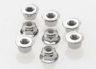 TRAXXAS 3647 NUTS 4MM FLANGED NYLON LOCKING STEEL (8)